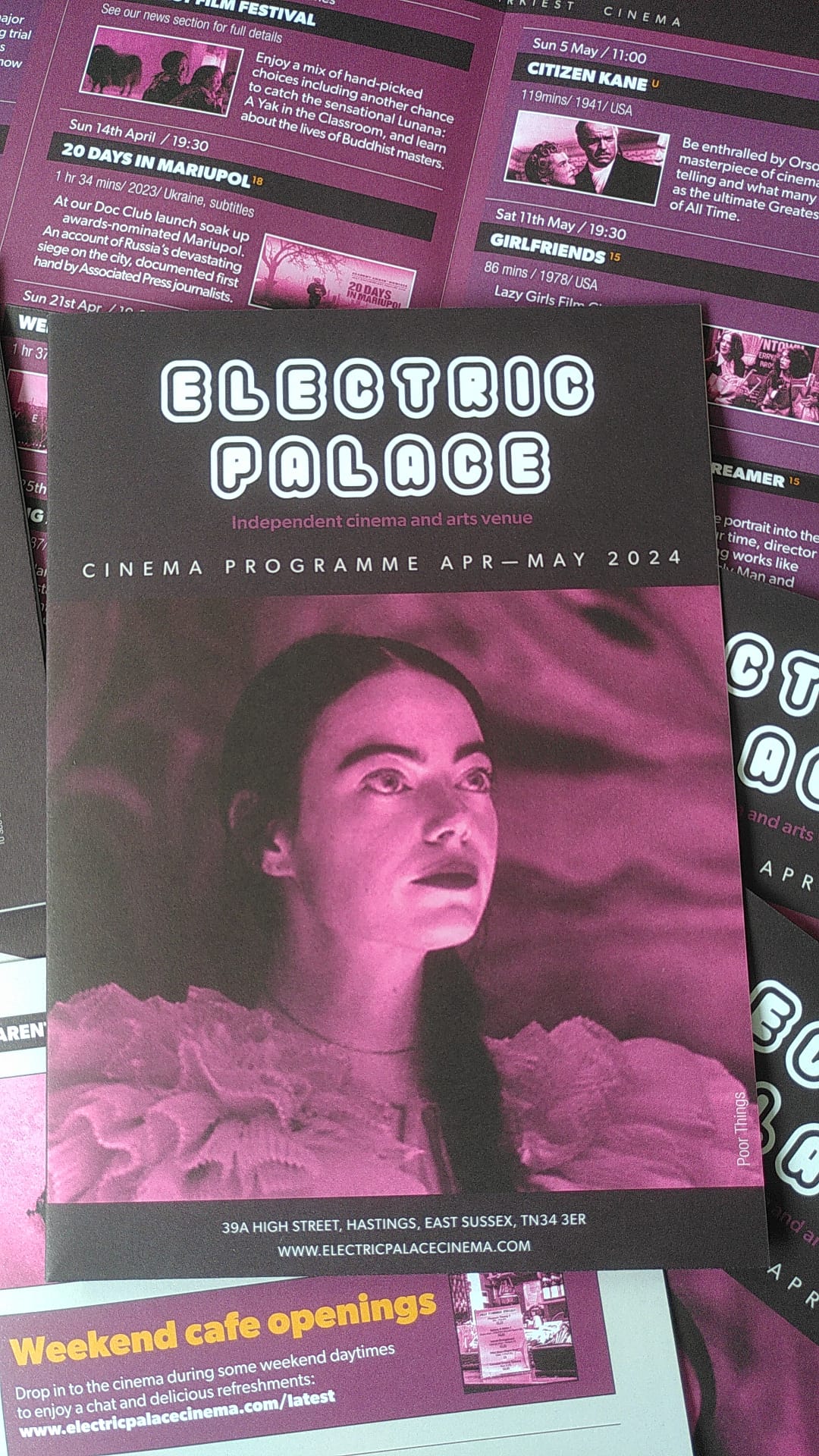 programme front cover showing a woman's face